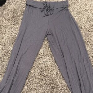 Gray Wide-Leg Pants